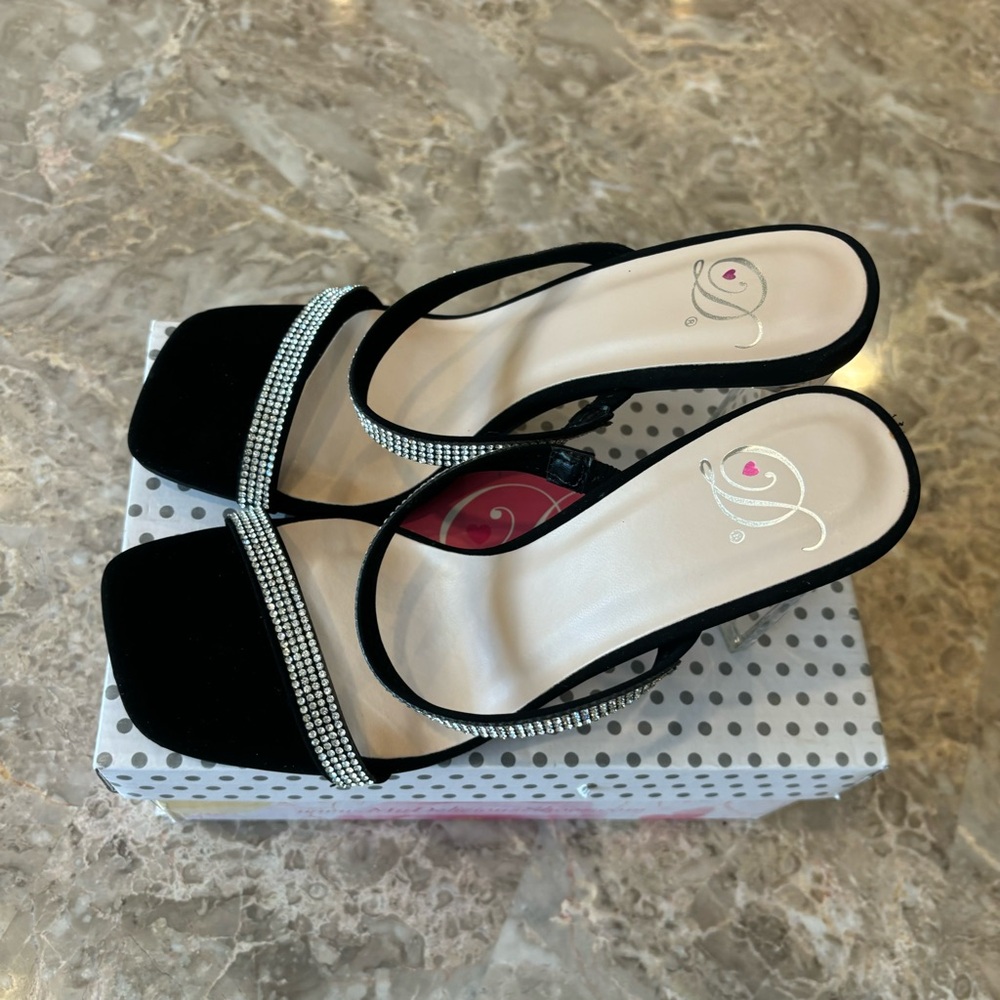 Black & Silver Rhinestone Heels - Picture 11 of 11
